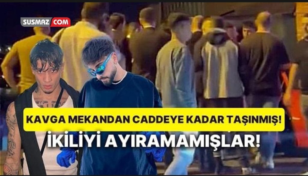 Barbie partisine katılan rapçiler bir anda kavga etti ortalık karıştı