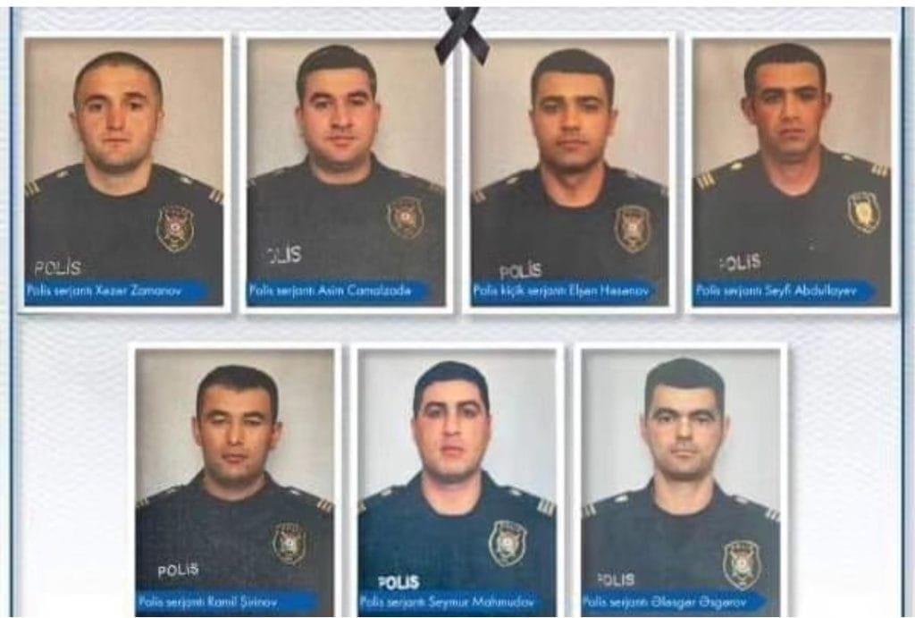 Karabağ’da ermeniler’in döşediği mayın patlaması sonucu 7 Azerbaycan polisi şehit oldu