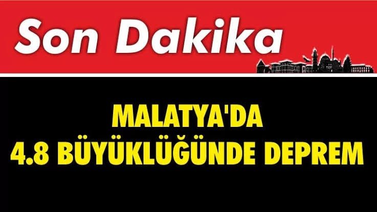 Malatya’da 4.8 Büyüklüğünde Deprem Meydana Geldi