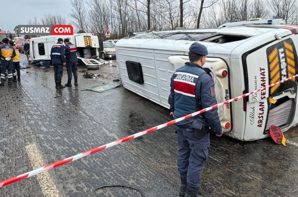 İKİ İŞÇİ SERVİSİ ÇARPIŞTI: 1 ÖLÜ, 2 AĞIR 27 YARALI!