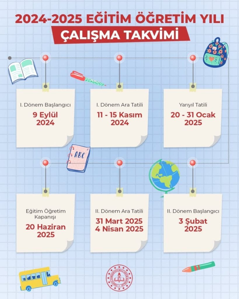 2024-2025 Eğitim Yılı Ara Tatil Ne Zaman? Tatil Takvimi ve Detaylar
