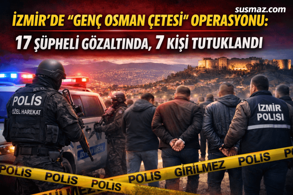İzmir’de Genç Osman Çetesi Operasyonu: 17 Şüpheli Gözaltına Alındı, 7 Kişi Tutuklandı