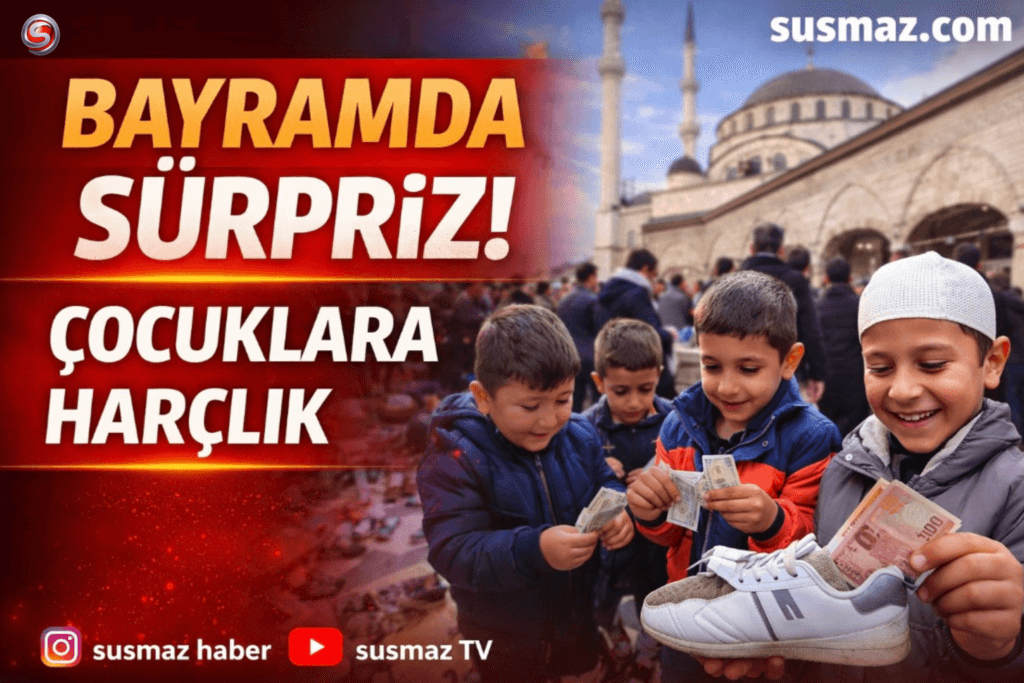 Bayram namazında çocuklara harçlık sürprizi | Niğde’de bayram sabahı yüzler güldü