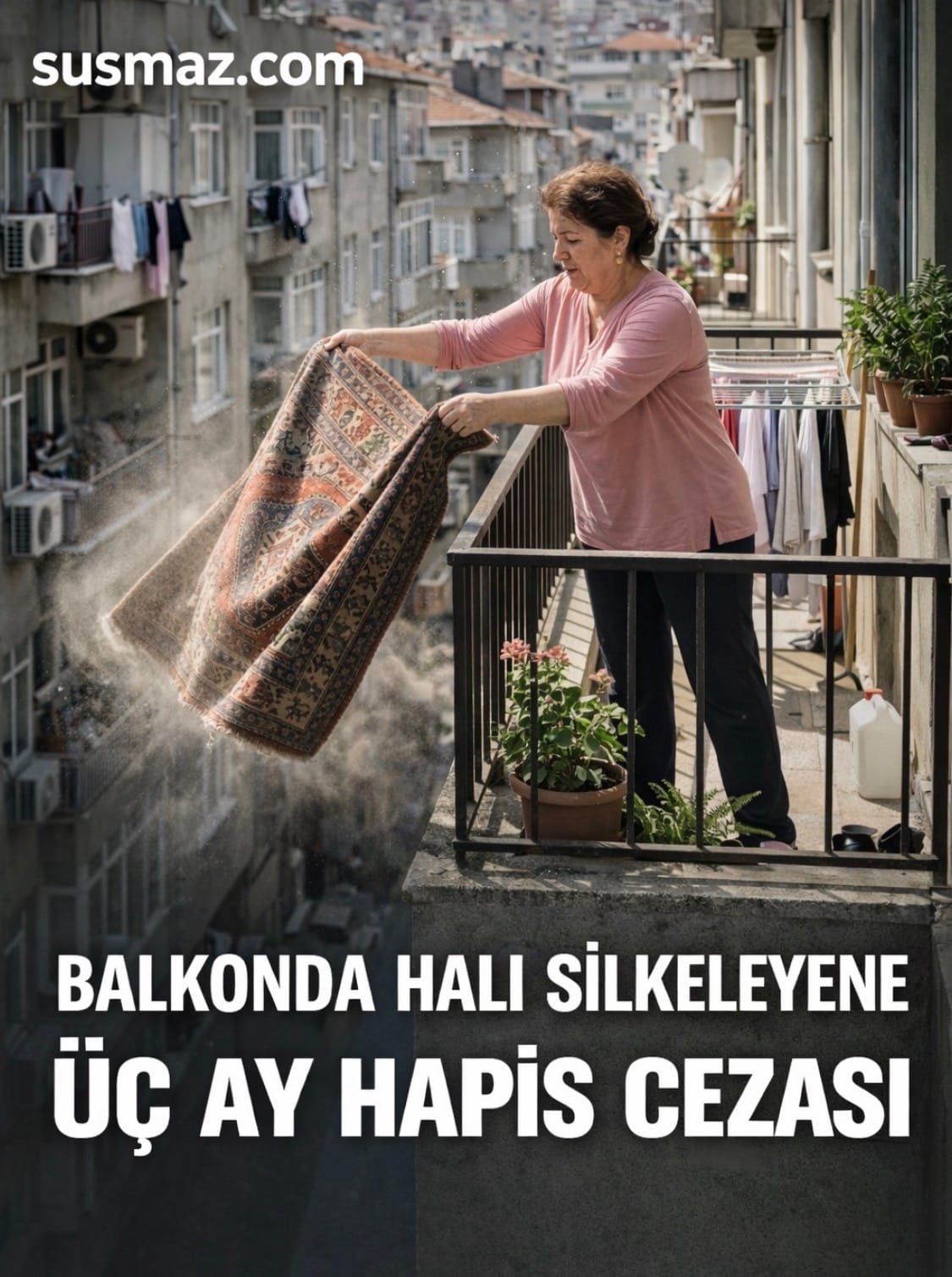 Balkonda Halı Silkelemek Cezası: Komşu Şikâyet Ederse 3 Aya Kadar Hapis Gündeme Gelebilir 1 Balkonda Halı Silkelemek Cezası: Komşu Şikâyet Ederse 3 Aya Kadar Hapis Gündeme Gelebilir