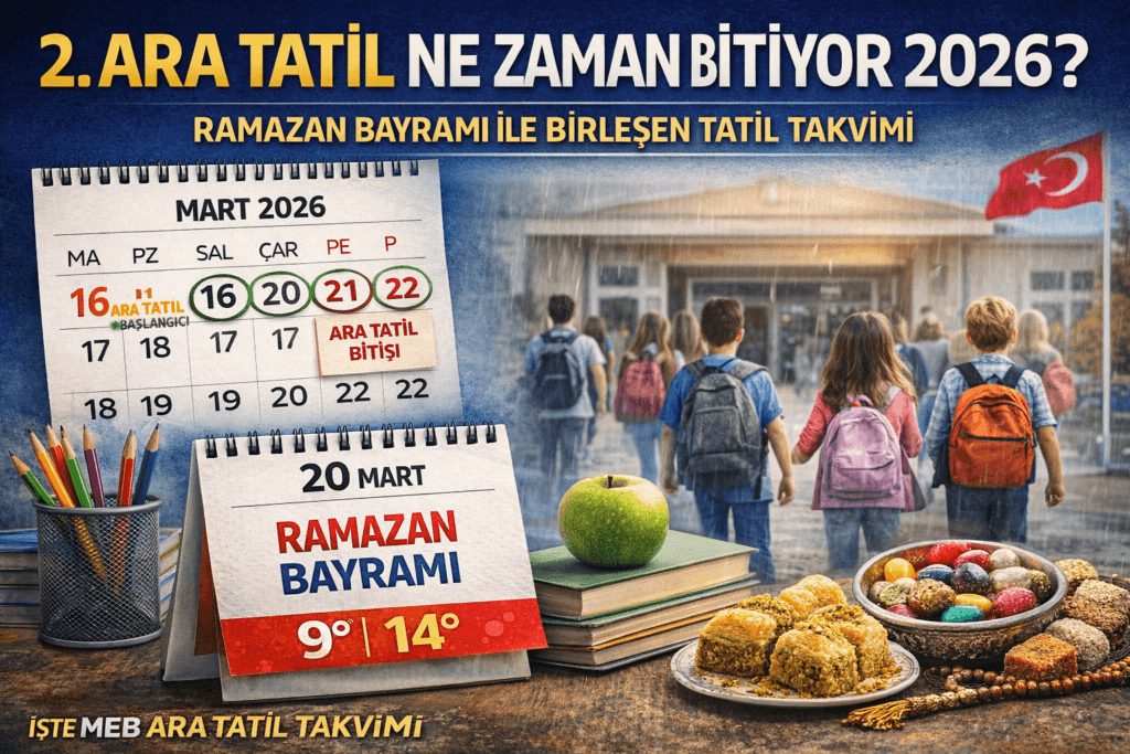 2026 Ara Tatil Ne Zaman Bitiyor? Okullar Ne Zaman Açılacak, Bayramla Birleşiyor mu?