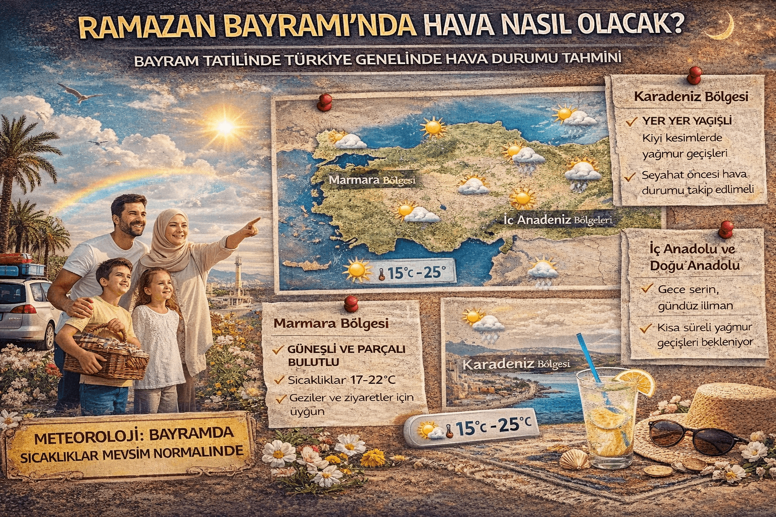 Ramazan Bayramı’nda Hava Nasıl Olacak? Bayram Tatilinde Türkiye Genelinde Hava Durumu Tahmini