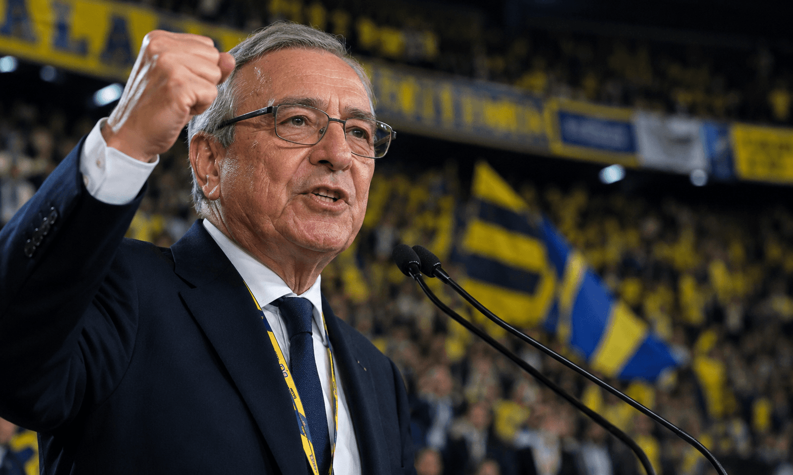 Aziz Yıldırım Geri Döndü: 8 Yıl Sonra Gelen Tarihi Zafer 1 Aziz Yıldırım, 8 yıl aranın ardından yeniden Fenerbahçe Kulübü Başkanı seçilmesinin ardından genel kurulda delegelere hitap ediyor