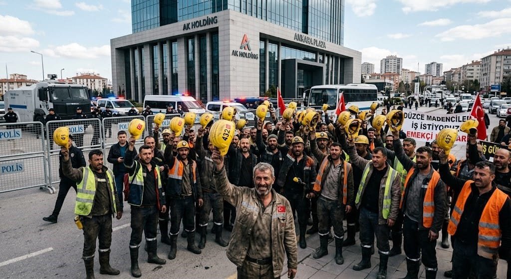 Doruk Madencilik İşçilerinden Ankara’da Eylem: 163 Milyon Liralık İsyan!