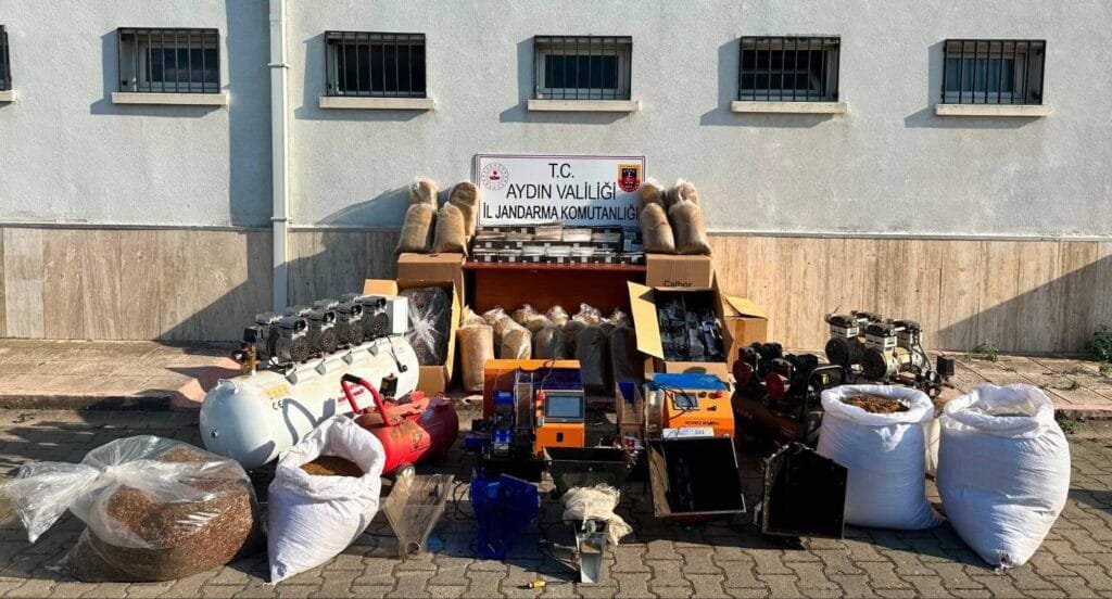 Aydın’da kaçak sigara operasyonu! Adresten 350 kilo tütün çıktı