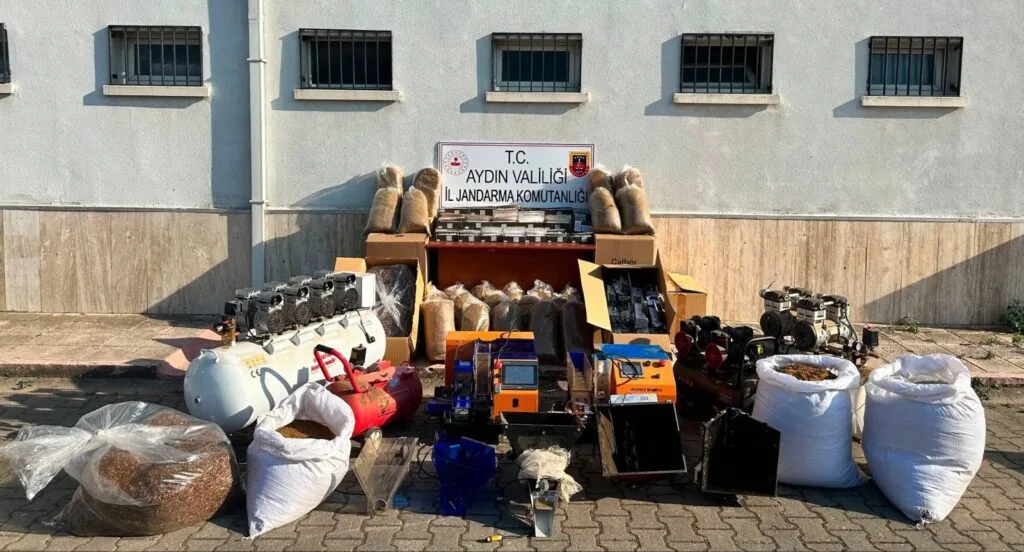 Aydın’da kaçak sigara operasyonu! Adresten 350 kilo tütün çıktı