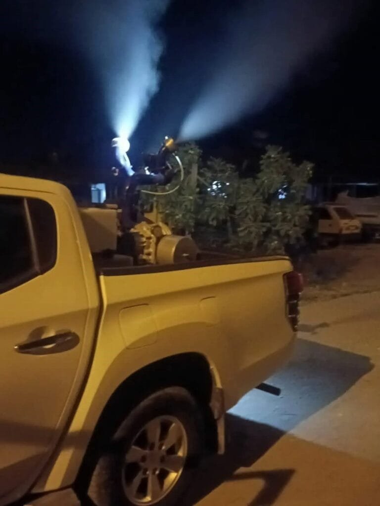 Germencik’te Gece Mesaisi! Sivrisinek ve Haşerelere Karşı Mahalle Mahalle İlaçlama